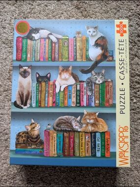 WerkShopoe "Cats on Books" 1000-piece puzzle